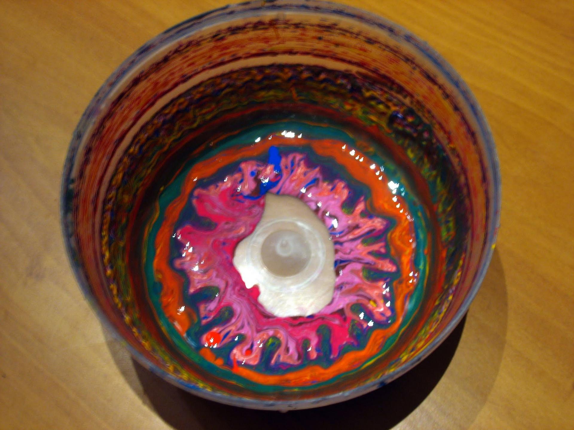 Peinture à l'essoreuse à salade
